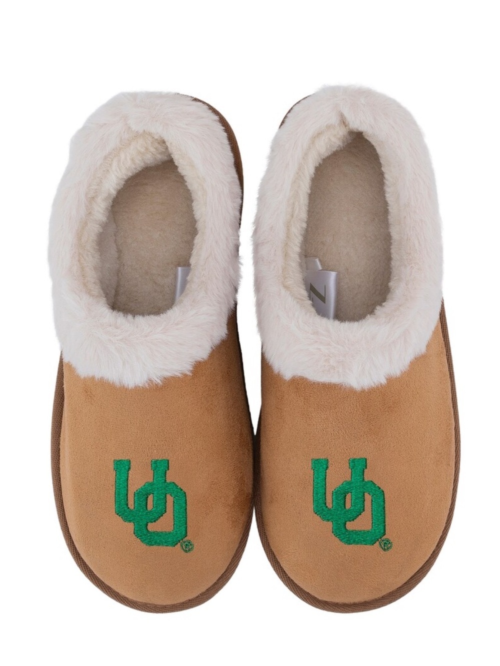 Oregon Ducks Women's Sz 9 / 10 Faux Fur Slippers Platform Shoes NCAA Teagan